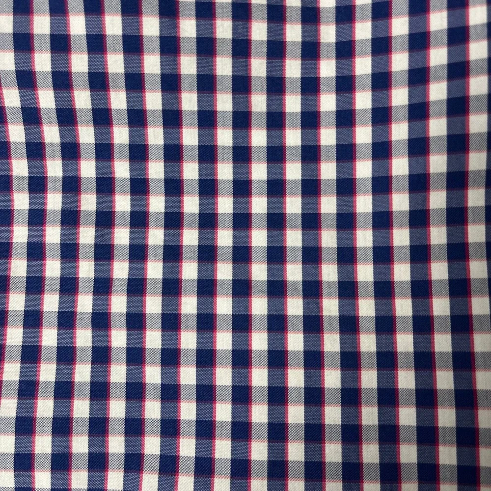 J.Crew Performance Slim Fit Gingham Button Down Shirt Mens Medium Navy Red